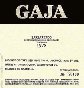 Gaja Barbaresco 1978